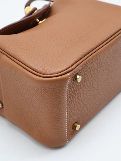 HERMES Mini Lindy - Gold 37 金棕金 U