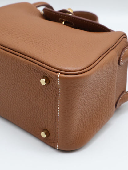 HERMES Mini Lindy - Gold 37 金棕金 U
