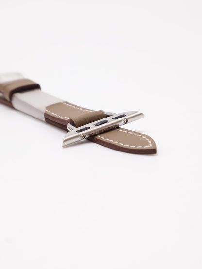 HERMES Apple Watch 11 - 42 鈦金屬+大象灰雙圈錶帶