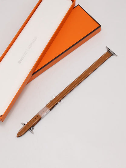 HERMES Apple Watch 11 - 42 鈦金屬+大象灰雙圈錶帶