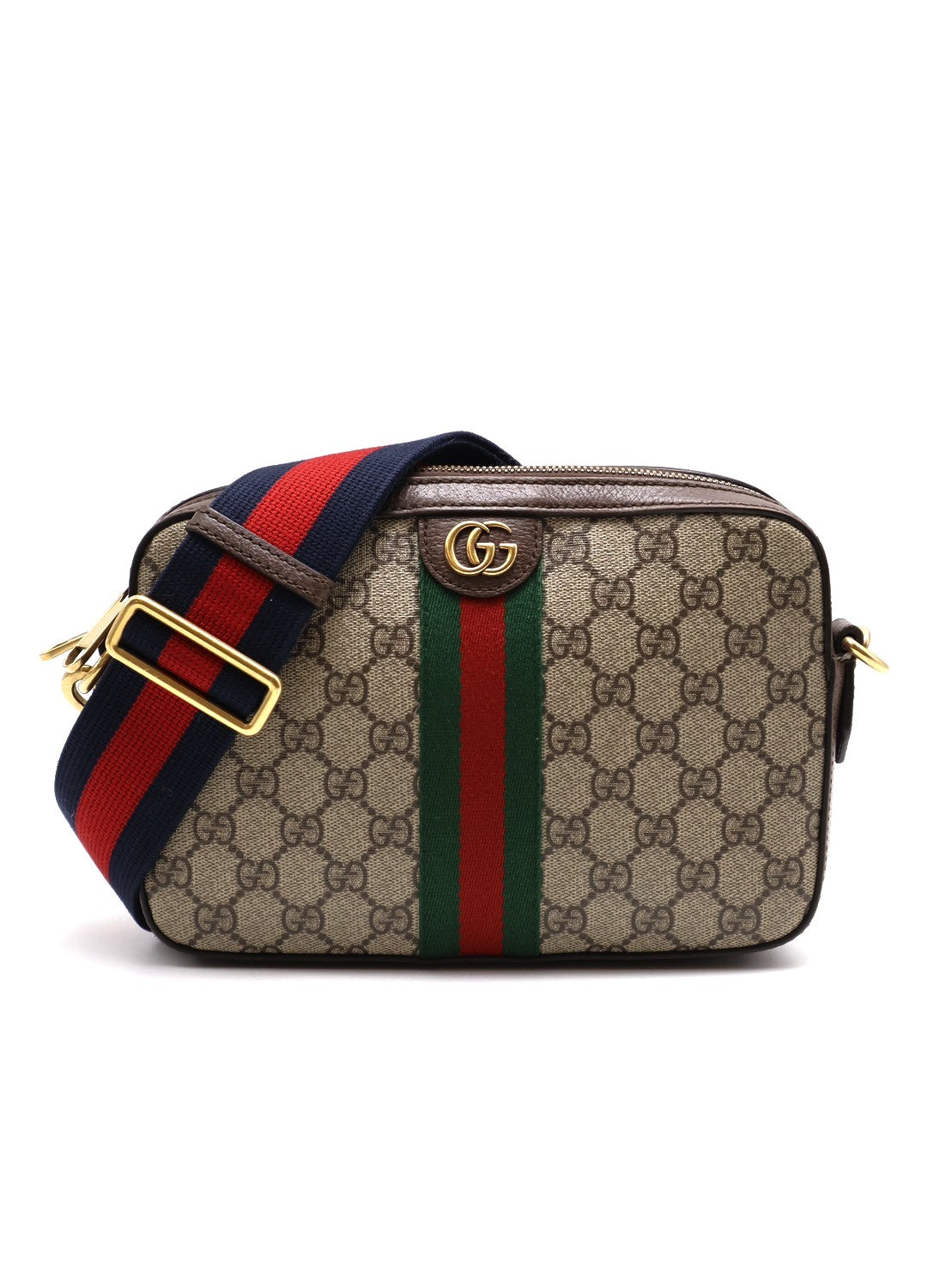 GUCCI Ophidia紅綠織帶老花相機包
