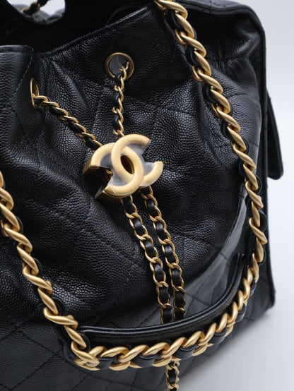 CHANEL 25 Hobo Bag - 中號黑金