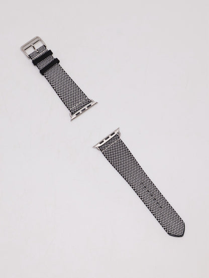 HERMES Apple Watch 11 - 46 鈦金屬+黑白編織錶帶