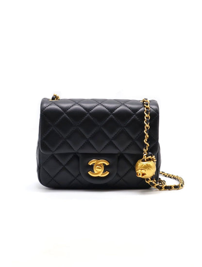 CHANEL 經典口蓋包方胖子 17 - 金球黑金