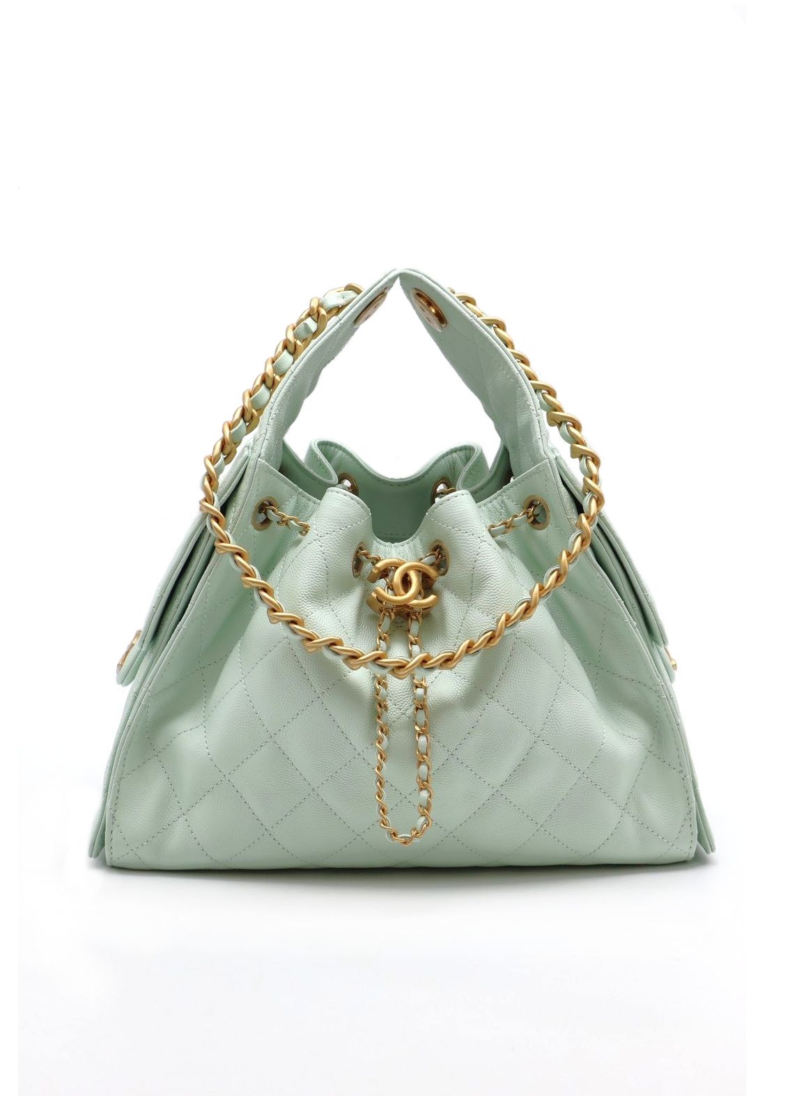 CHANEL 25 Hobo Bag - 小號薄荷綠金