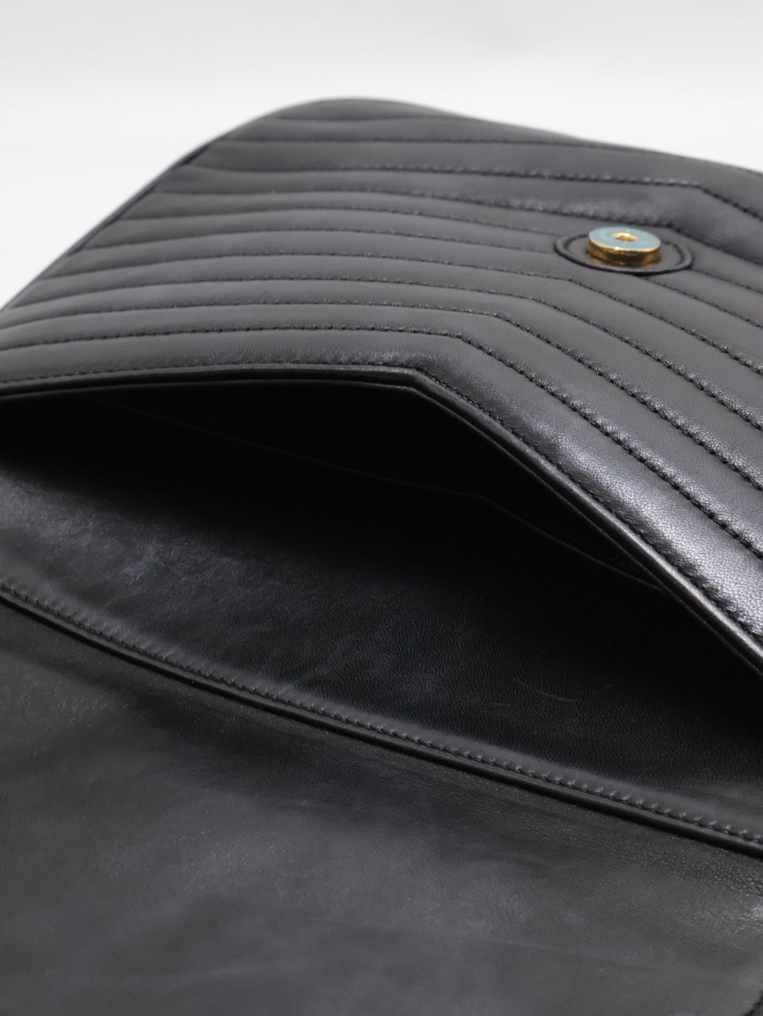 YSL Sulpice信封郵差包 - 中號黑金