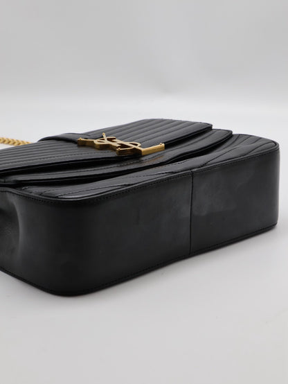 YSL Sulpice信封郵差包 - 中號黑金