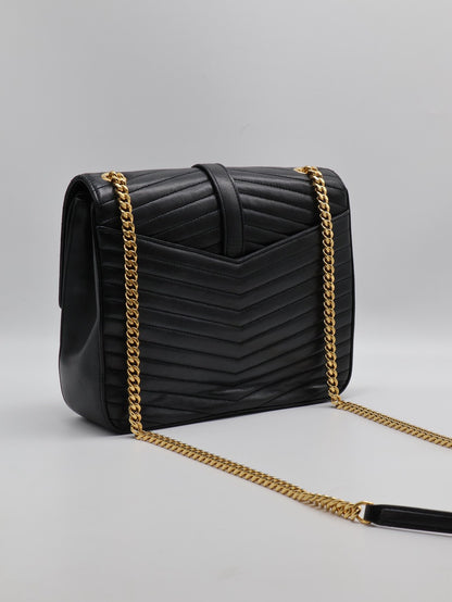 YSL Sulpice信封郵差包 - 中號黑金