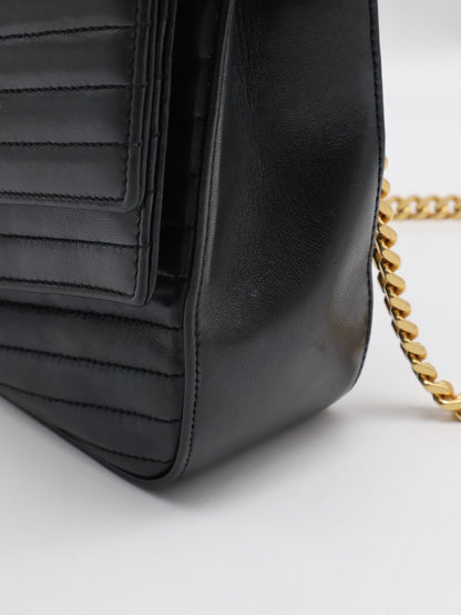 YSL Sulpice信封郵差包 - 中號黑金