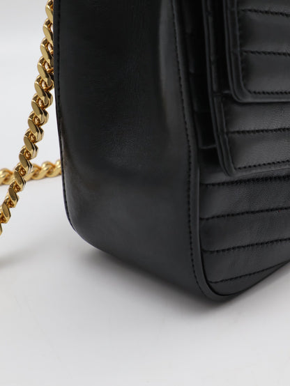 YSL Sulpice信封郵差包 - 中號黑金