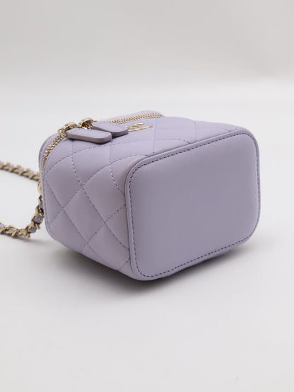 CHANEL 21K Mini handle小盒子 - 粉紫金31開
