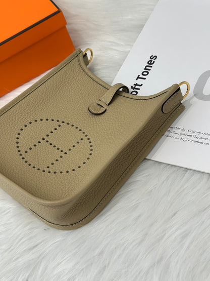 HERMES Mini evelyne - 風衣灰金