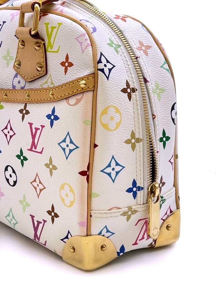 LOUIS VUITTON x 村上隆聯名白三彩鉚釘小珍包