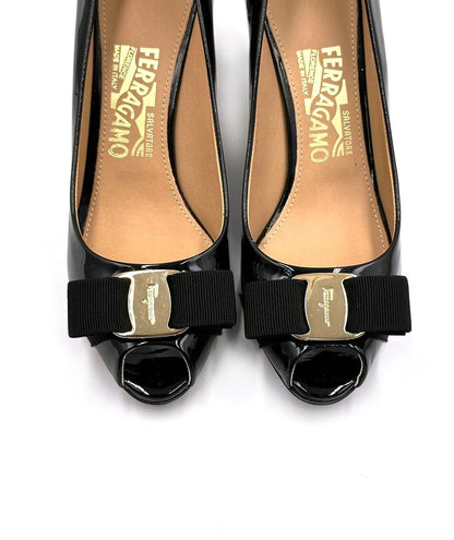 Salvatore Ferragamo Vara 蝴蝶結魚口高跟鞋