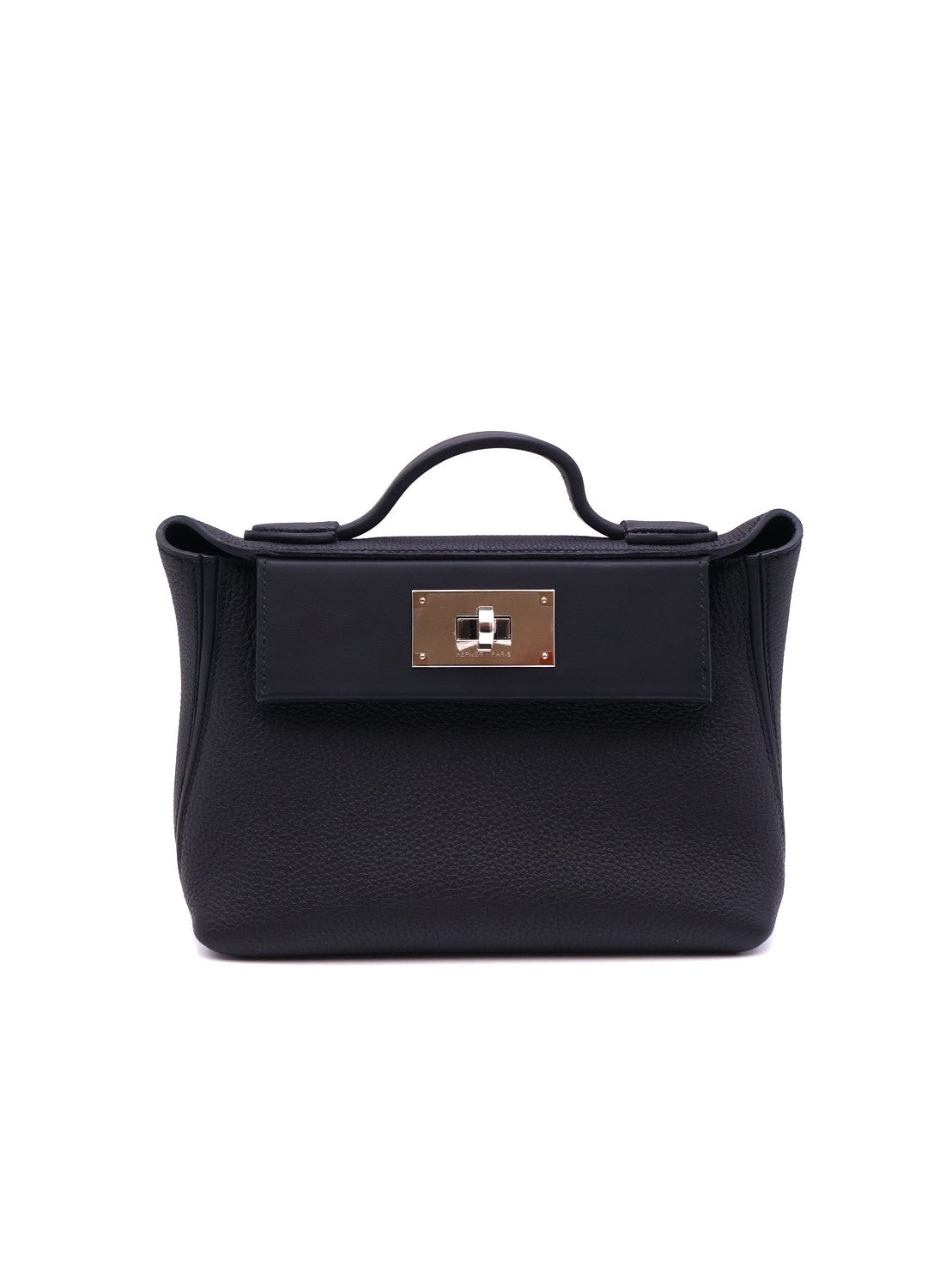 HERMES Mini 24/24 - Noir 89 黑銀 G
