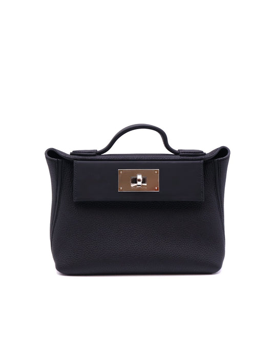 HERMES Mini 24/24 - Noir 89 黑銀 G