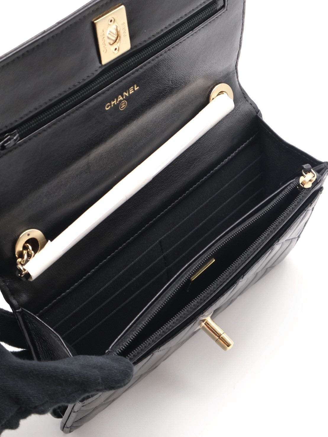 CHANEL 水鑽雙C Trendy WOC - 黑金