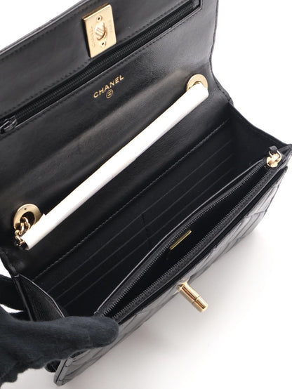 CHANEL 水鑽雙C Trendy WOC - 黑金