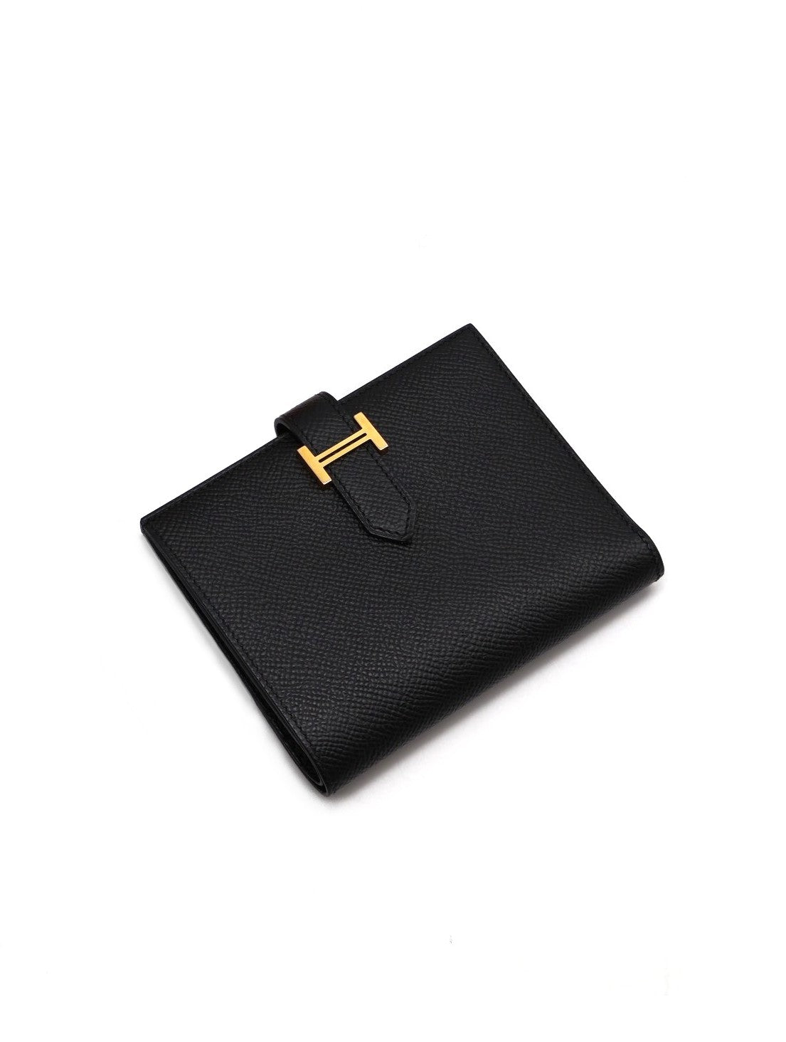 HERMES Bearn 短夾 - 黑金 D