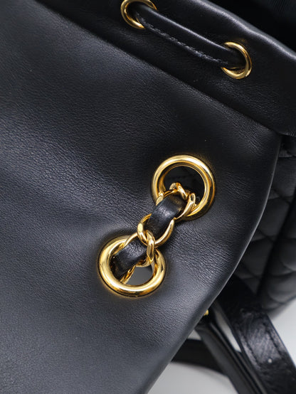 CHANEL 薩爾茨堡雙肩包 - 小號黑金26開