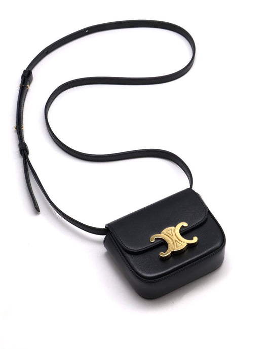CELINE 凱旋釦Mini box - 黑金