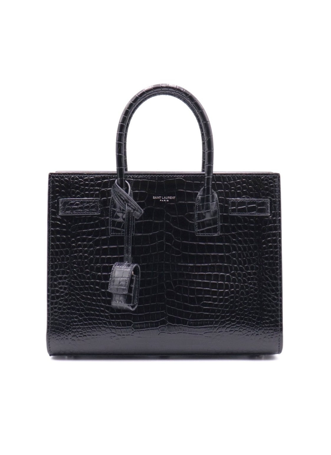 YSL Sac De Jour鱷魚壓紋手提斜背包