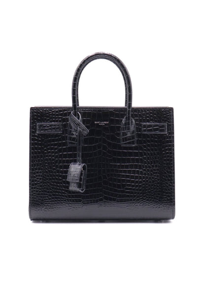 YSL Sac De Jour鱷魚壓紋手提斜背包