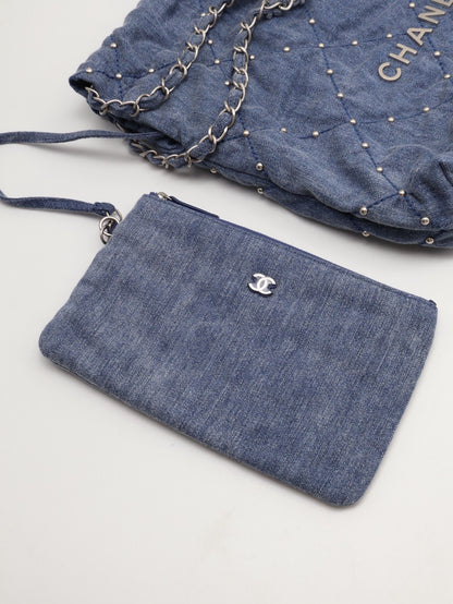 CHANEL 22 Bag - 小號牛仔鉚釘