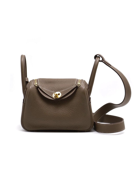 HERMES Mini lindy - 灰金 Y