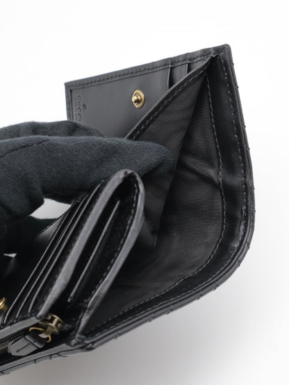 GUCCI Marmont雙折短夾 - 黑金