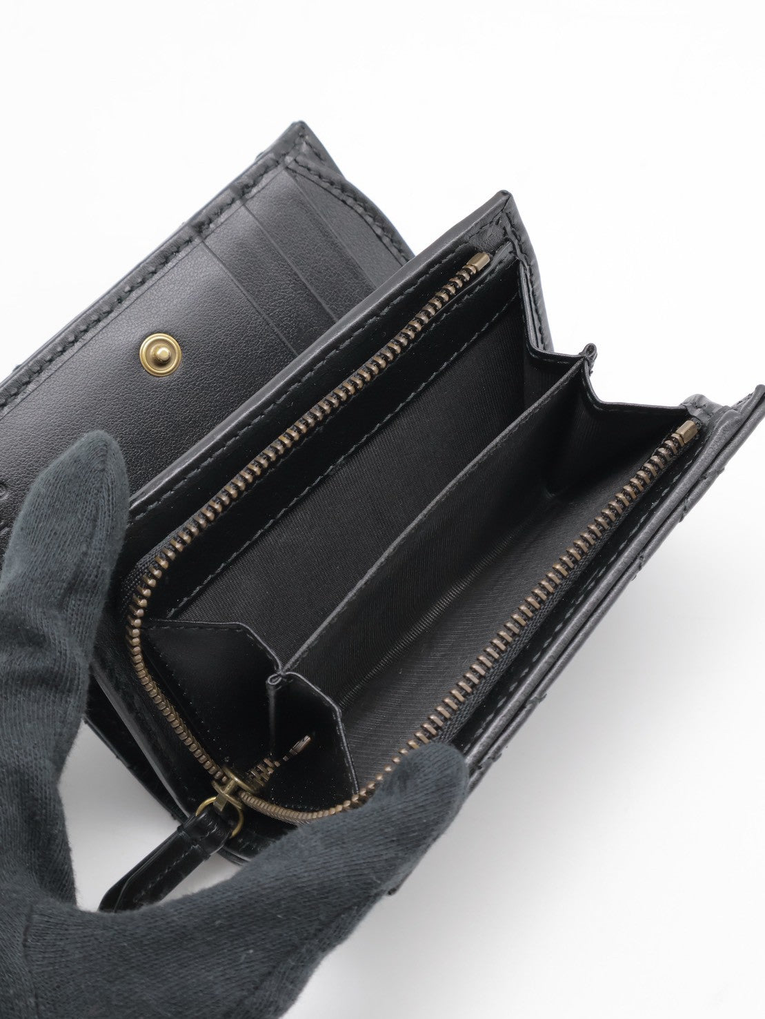 GUCCI Marmont雙折短夾 - 黑金