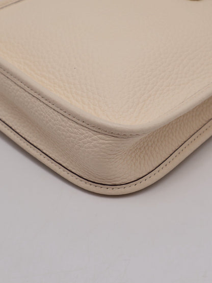 HERMES Mini Evelyne - Nata I2 奶油白金配波點背帶 Z