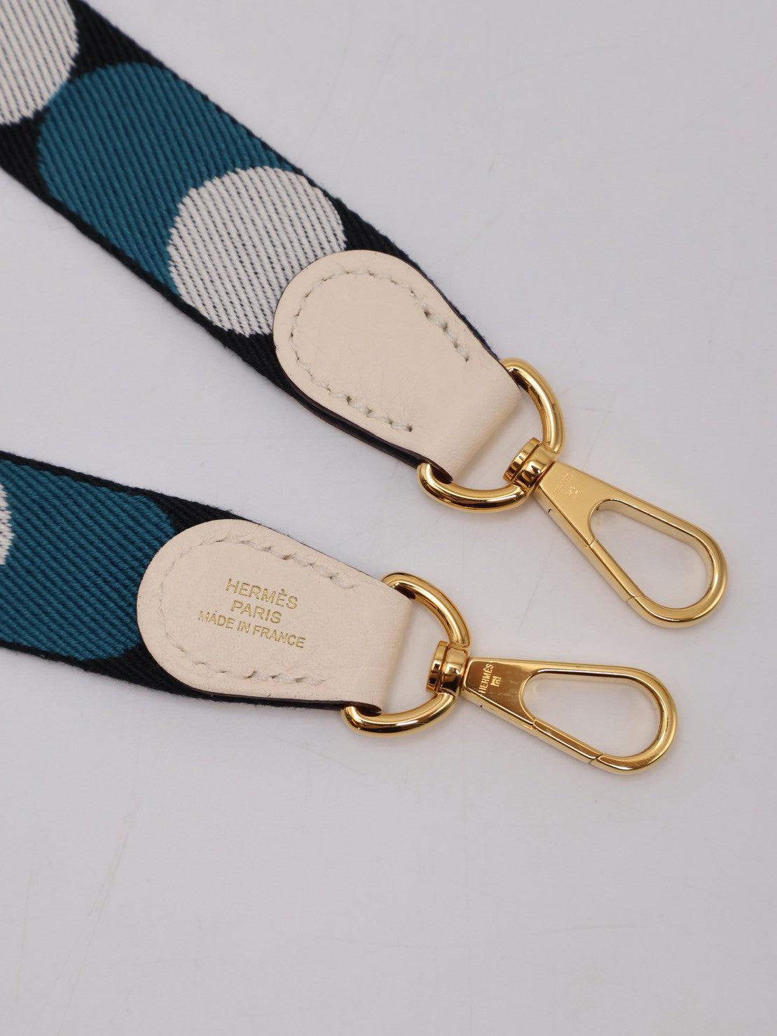 HERMES Mini Evelyne - Nata I2 奶油白金配波點背帶 Z