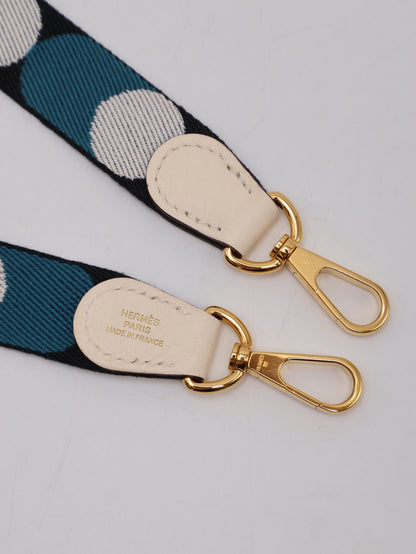 HERMES Mini Evelyne - Nata I2 奶油白金配波點背帶 Z
