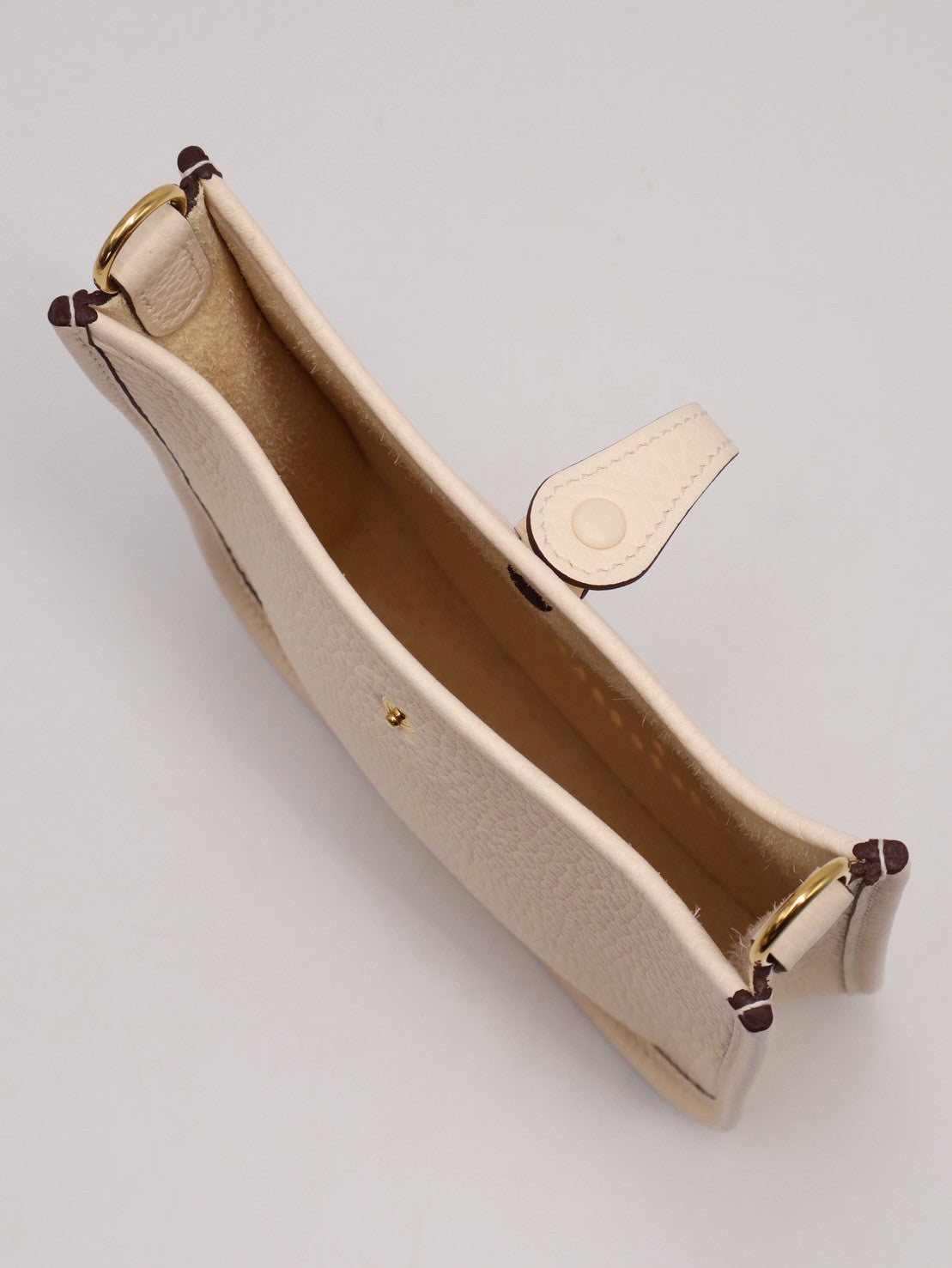 HERMES Mini Evelyne - Nata I2 奶油白金配波點背帶 Z