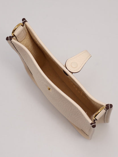 HERMES Mini Evelyne - Nata I2 奶油白金配波點背帶 Z