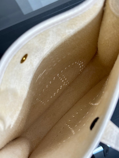 HERMES Mini Evelyne - Nata I2 奶油白金配波點背帶 Z