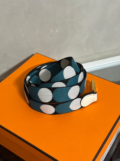 HERMES Mini Evelyne - Nata I2 奶油白金配波點背帶 Z