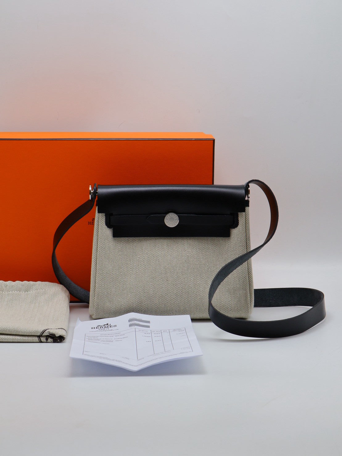 HERMES Herbag Zip 20 - Noir 89 黑銀 K