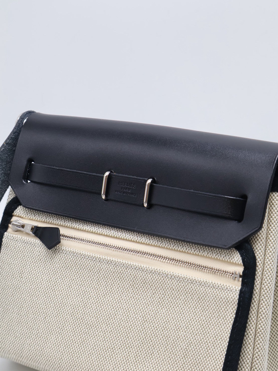 HERMES Herbag Zip 20 - Noir 89 黑銀 K