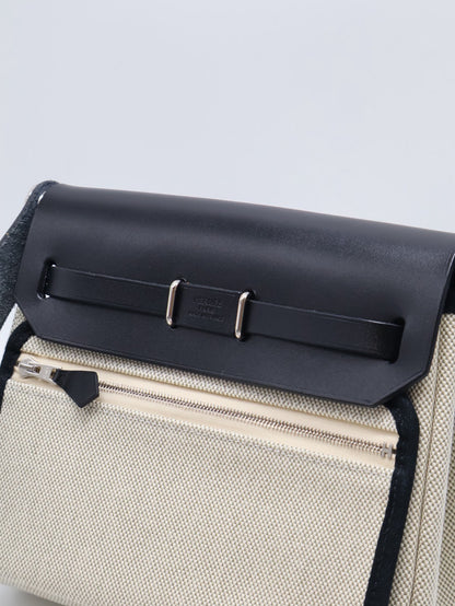 HERMES Herbag Zip 20 - Noir 89 黑銀 K