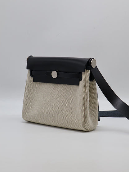 HERMES Herbag Zip 20 - Noir 89 黑銀 K