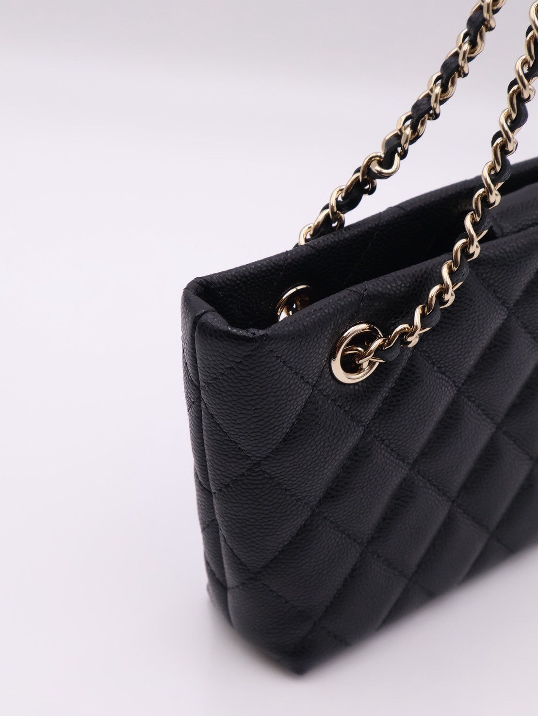 CHANEL 25B粒面牛皮Mini Totoe - 黑金