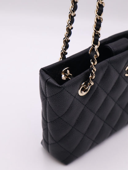 CHANEL 25B粒面牛皮Mini Totoe - 黑金