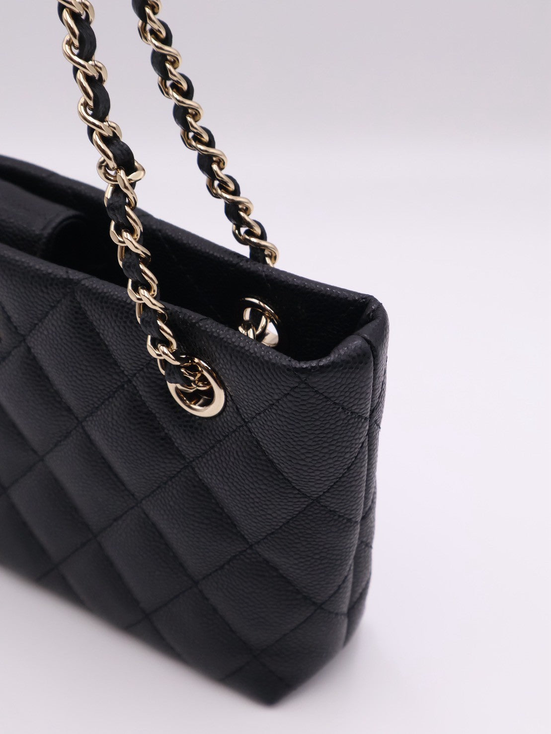 CHANEL 25B粒面牛皮Mini Totoe - 黑金