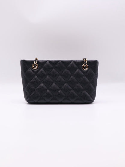 CHANEL 25B粒面牛皮Mini Totoe - 黑金