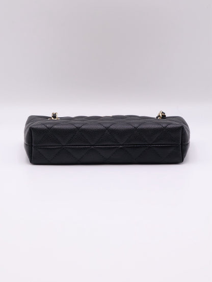 CHANEL 25B粒面牛皮Mini Totoe - 黑金