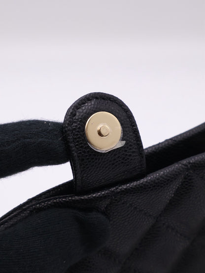 CHANEL 25B粒面牛皮Mini Totoe - 黑金