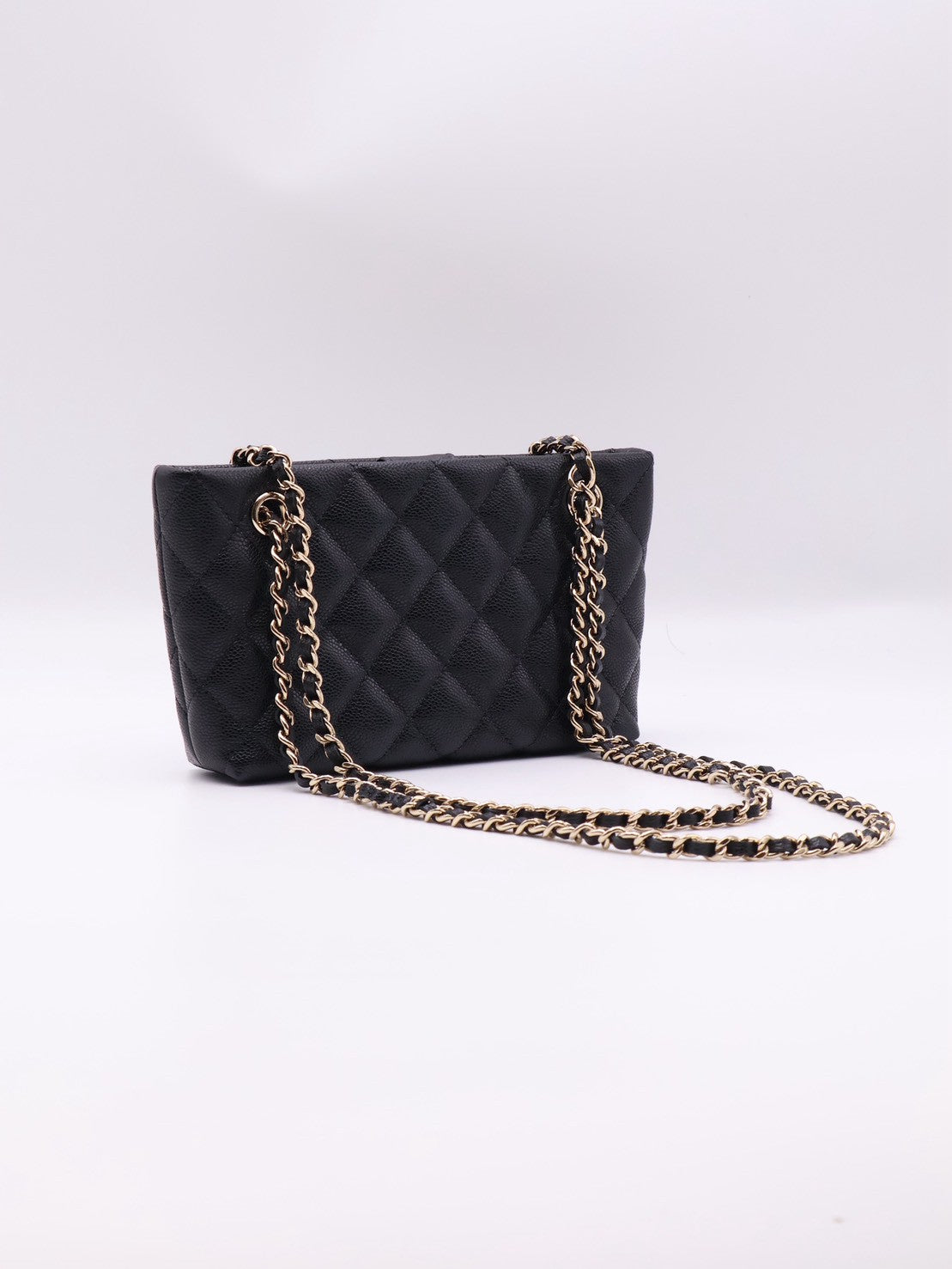 CHANEL 25B粒面牛皮Mini Totoe - 黑金