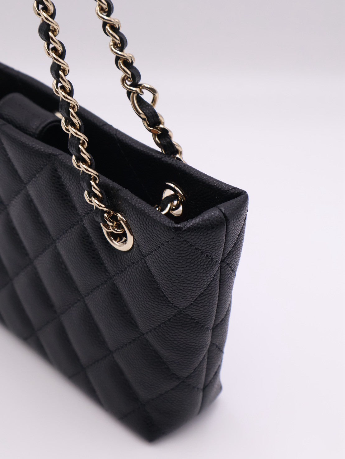 CHANEL 25B粒面牛皮Mini Totoe - 黑金
